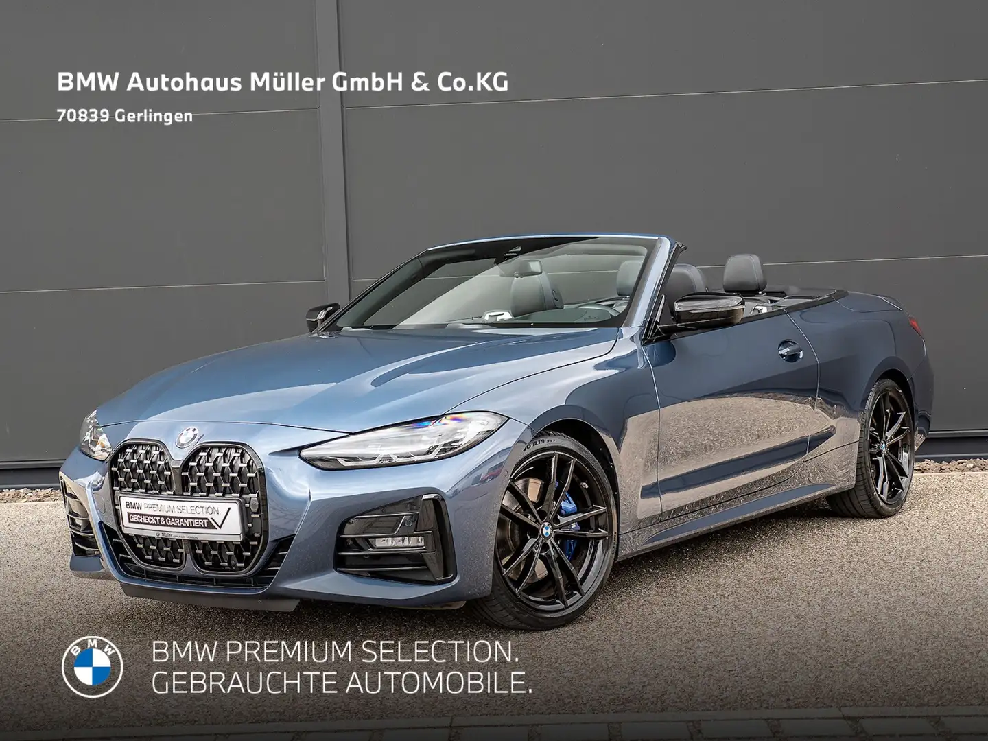 BMW 430 iA Cabr M Sportpaket HUD Kamera H/Ksound 1VB Blau - 1