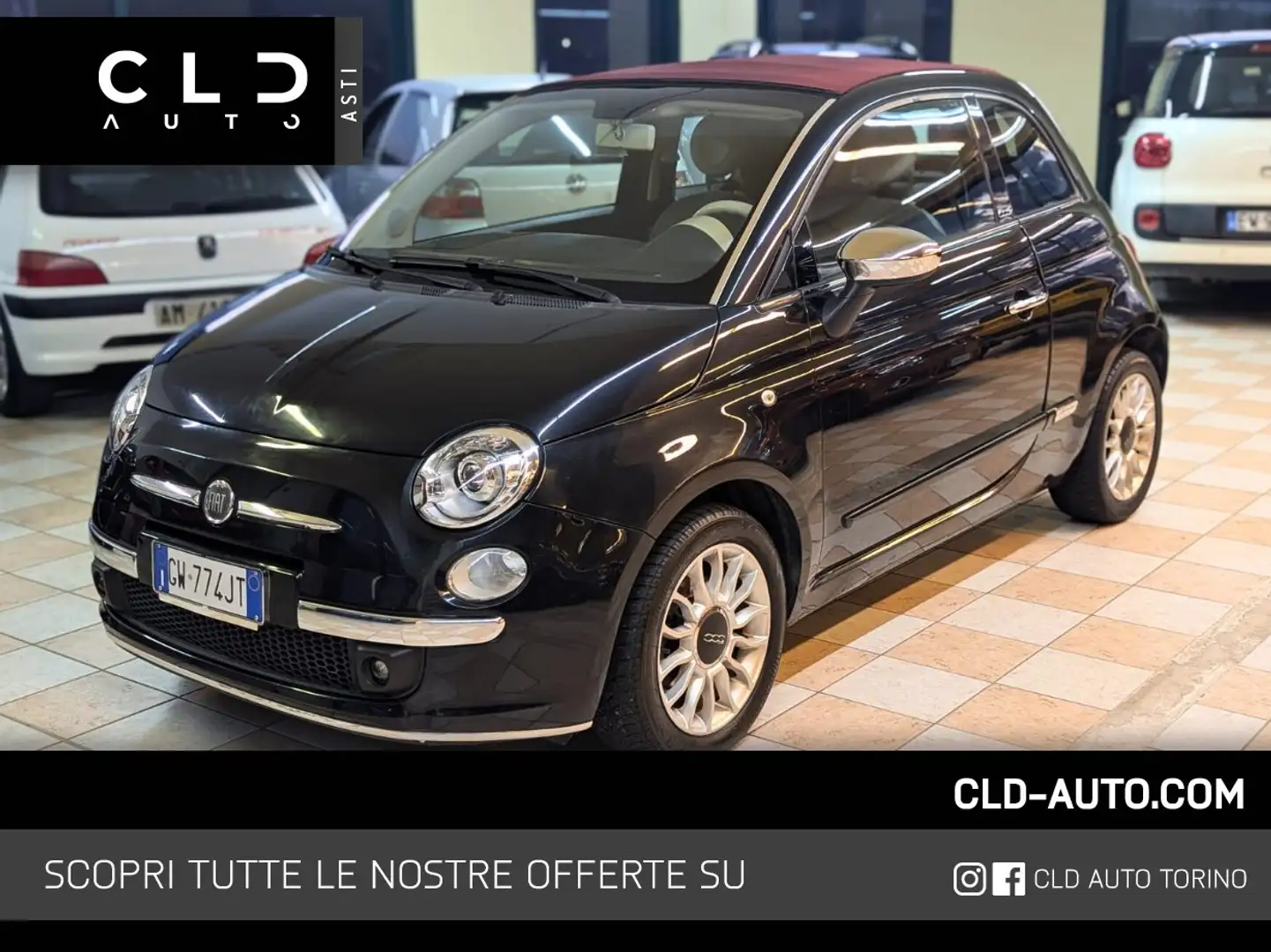 Fiat 500C 1.3 mjt 16v Lounge 95cv Negro - 1