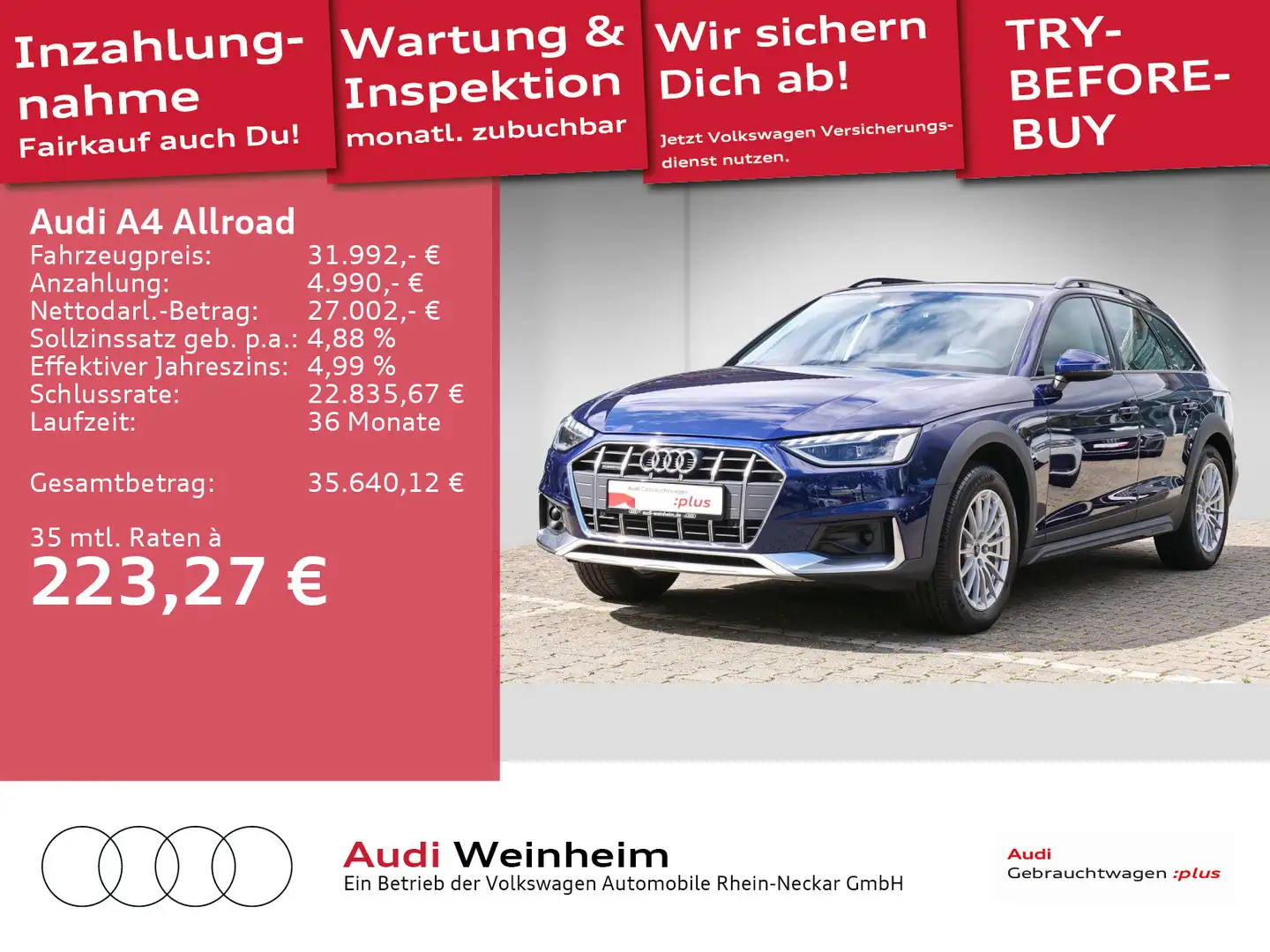Audi A4 allroad A4 allroad 40 TDI quattro Pano LED S-tronic Navi Blau - 1