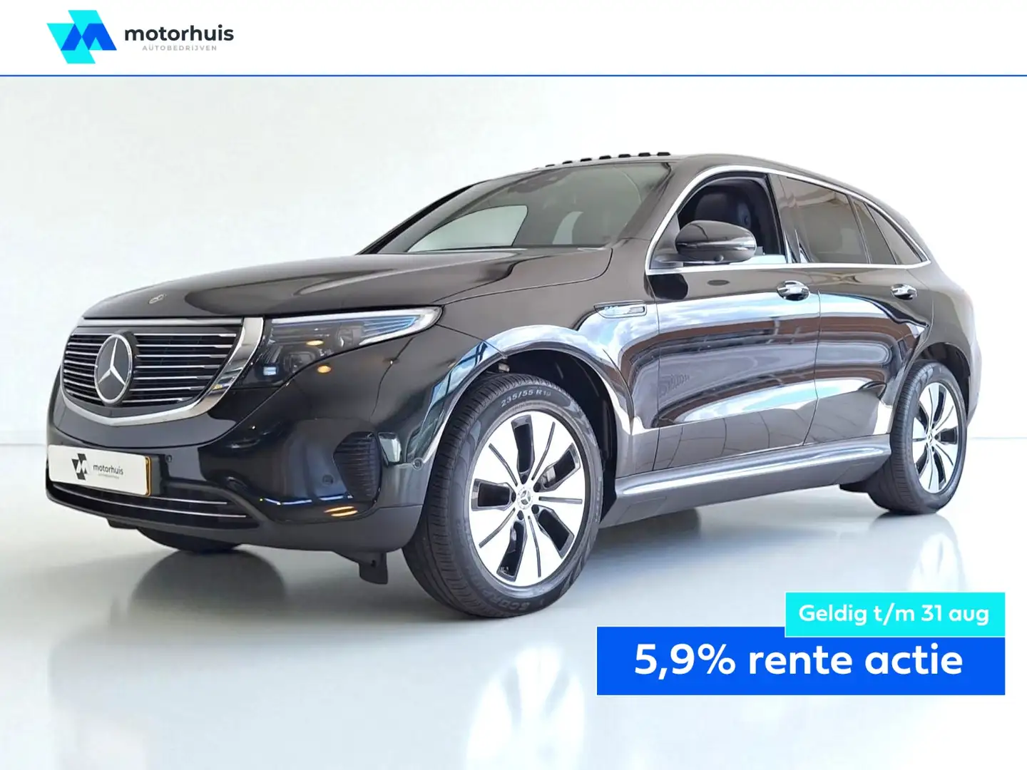 Mercedes-Benz EQC 400 4MATIC 408pk Business Solution SOH 96% LED MEMORY Zwart - 1