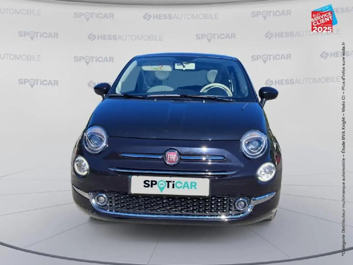 Fiat 500e 1.2 8v 69ch Eco Pack Lounge 109g Tpano Noir - 2