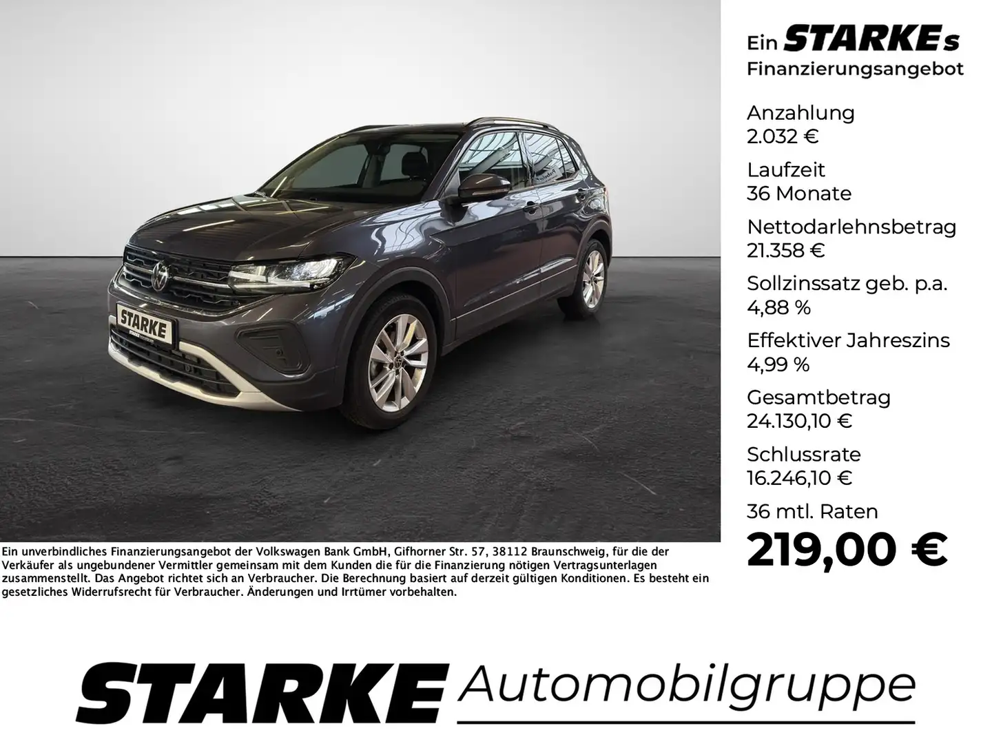 Volkswagen T-Cross 1.0 TSI DSG Life Grau - 1