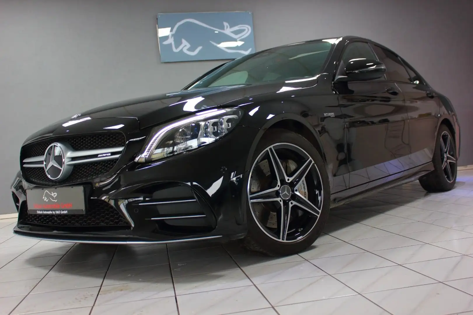 Mercedes-Benz C 43 AMG 4M 9G Limo~DEUTSCH+UNFALLFREI+M-BEAM+PA Zwart - 1