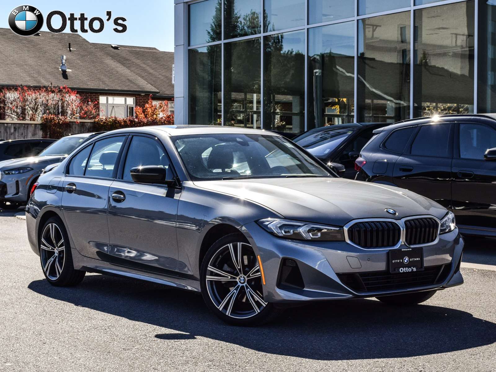 Gray (Skyscraper Grey Metallic) 2024 BMW 3 Series Sedan All-Wheel Drive Automatic