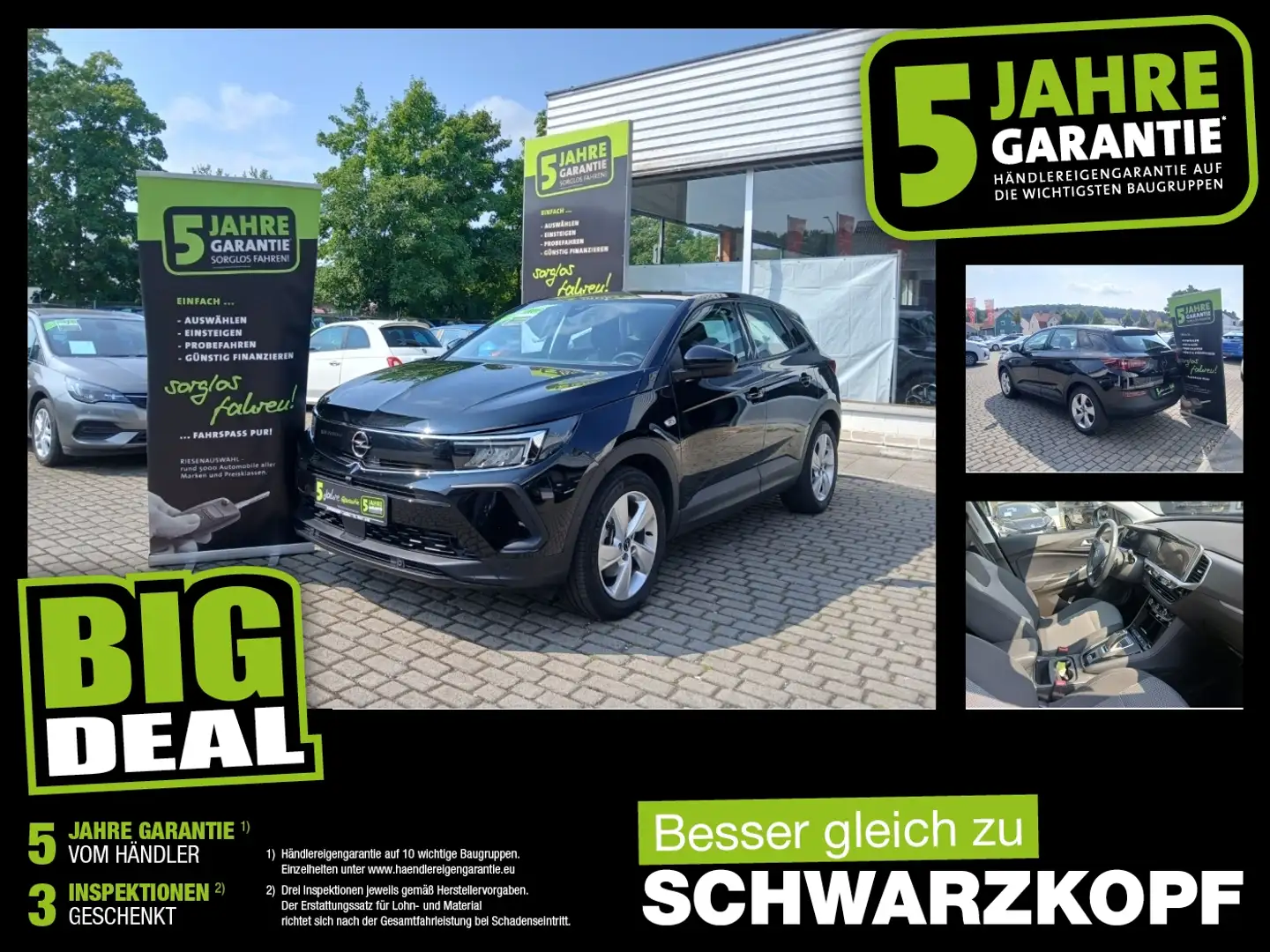 Opel Grandland 1.6T Fin. ab 2,99% Navi,Rückfahrkamera Schwarz - 1