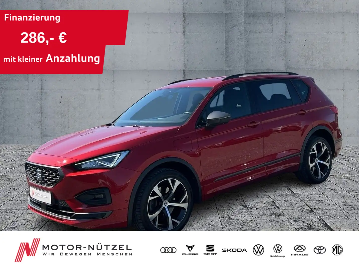 SEAT Tarraco 1.4 e-Hybrid FR LED+NAVI+ACC+4xSHZ+360° Rood - 1