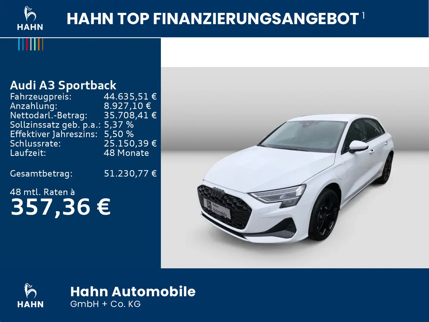 Audi A3 40 TFSIe S-trc Navi LED CAM SONOS Weiß - 2