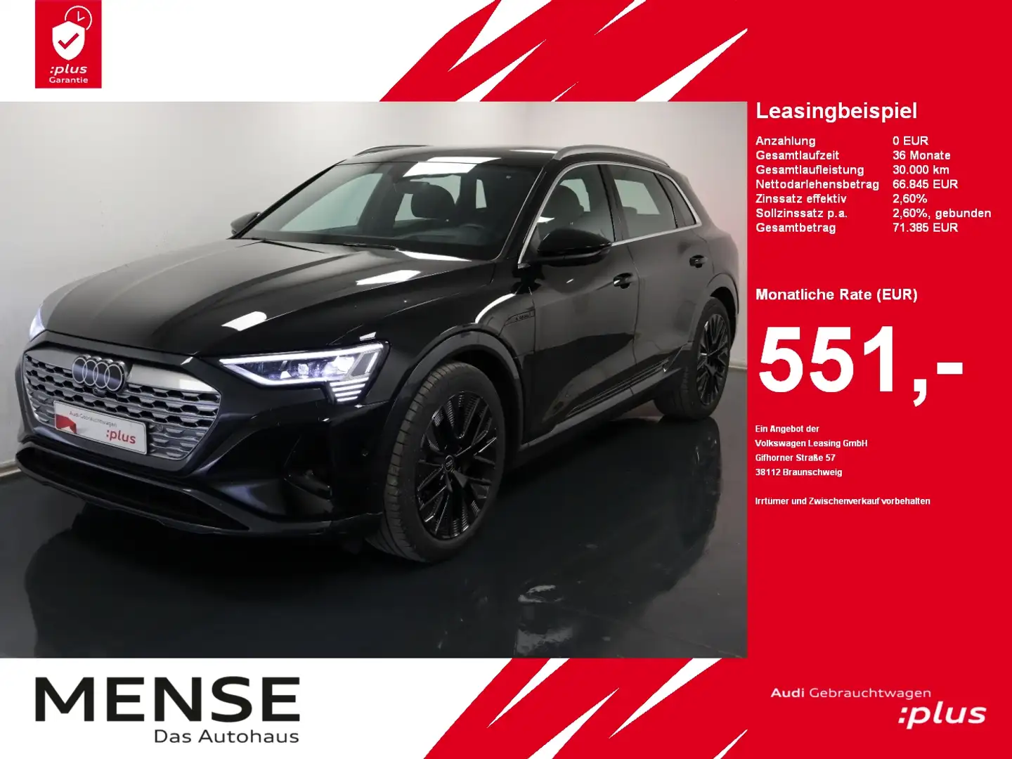 Audi Q8 e-tron 55  quattro advanced |Matrix|Luft|ACC Negro - 1