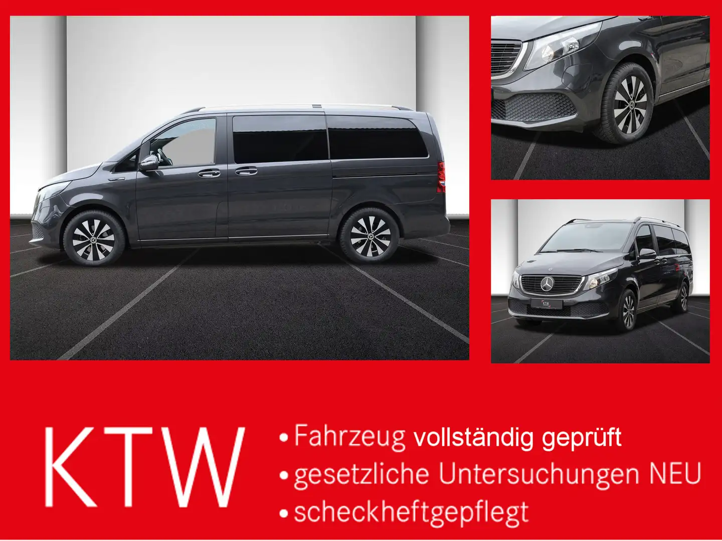 Mercedes-Benz EQV 300 lang,8Sitzer,2xSchiebetür,360°Kamera Grau - 1
