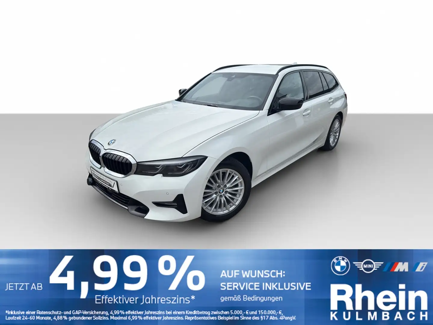 BMW 318 d Touring Sport Line Navi Laser Hifi HK ACC Blanc - 1
