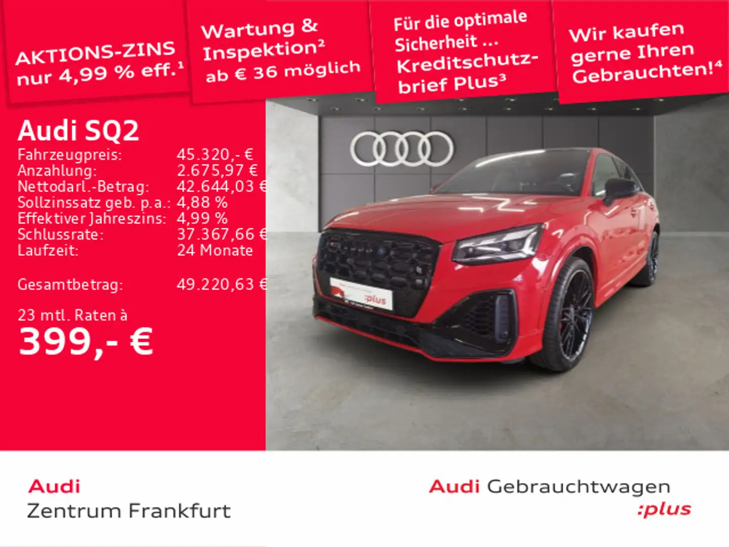 Audi SQ2 TFSI S tronic MatrixLED ACC B&O AHK Panorama Rot - 1