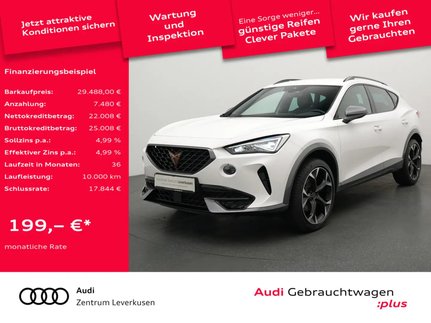 CUPRA Formentor DSG VIRT AHK ACC KAM LEDER CARPLAY Weiß - 1
