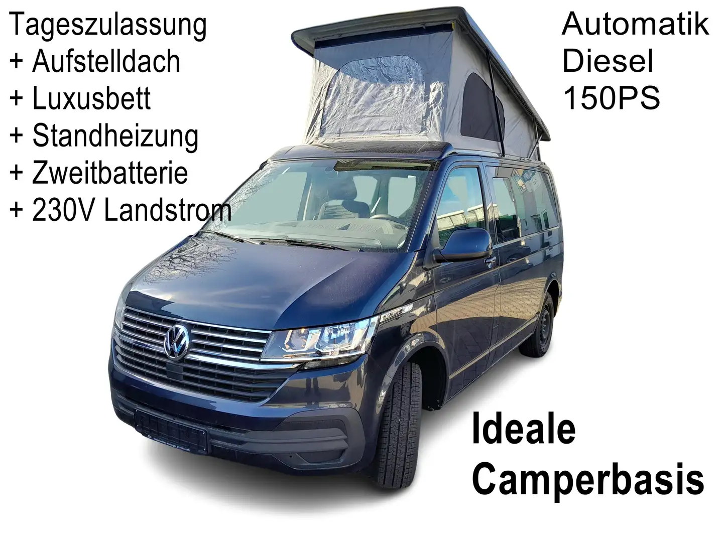 Volkswagen T6.1 Caravelle Caravelle Comfortline 110 kW TDI 7-Gang-DSG Camper Blau - 1