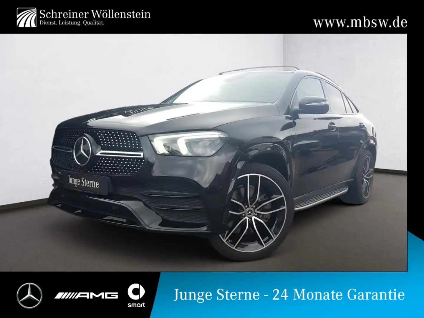 Mercedes-Benz GLE 350 d 4M C AMG*Pano*AIR*FAP*Tritt*Night*360K Schwarz - 1
