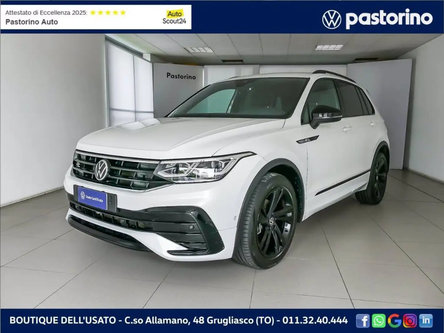 Volkswagen Tiguan 2.0 TDI SCR R-LINE DSG 150CV Blanc - 1