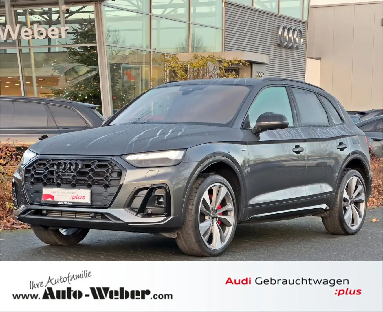 Audi Q5 55TFSIe qu S LINE BLACK HuD B&O PANO AHK TOUR Grau - 1