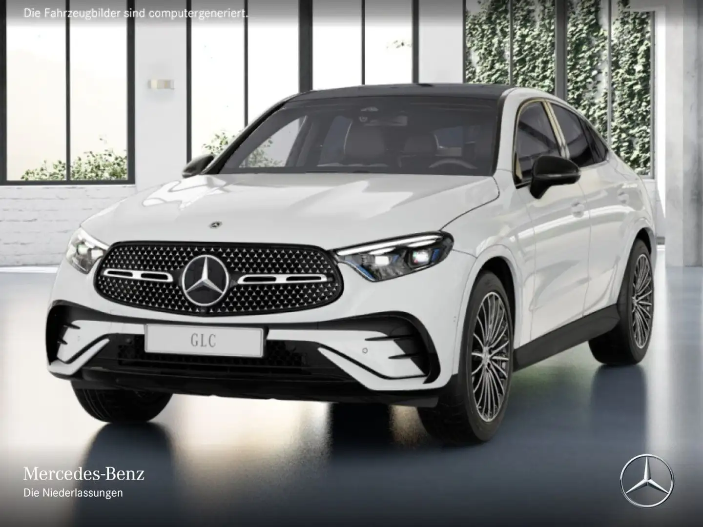 Mercedes-Benz GLC 200 4M AMG+NIGHT+PANO+360+AHK+TOTW+KEYLESS+9G Weiß - 2