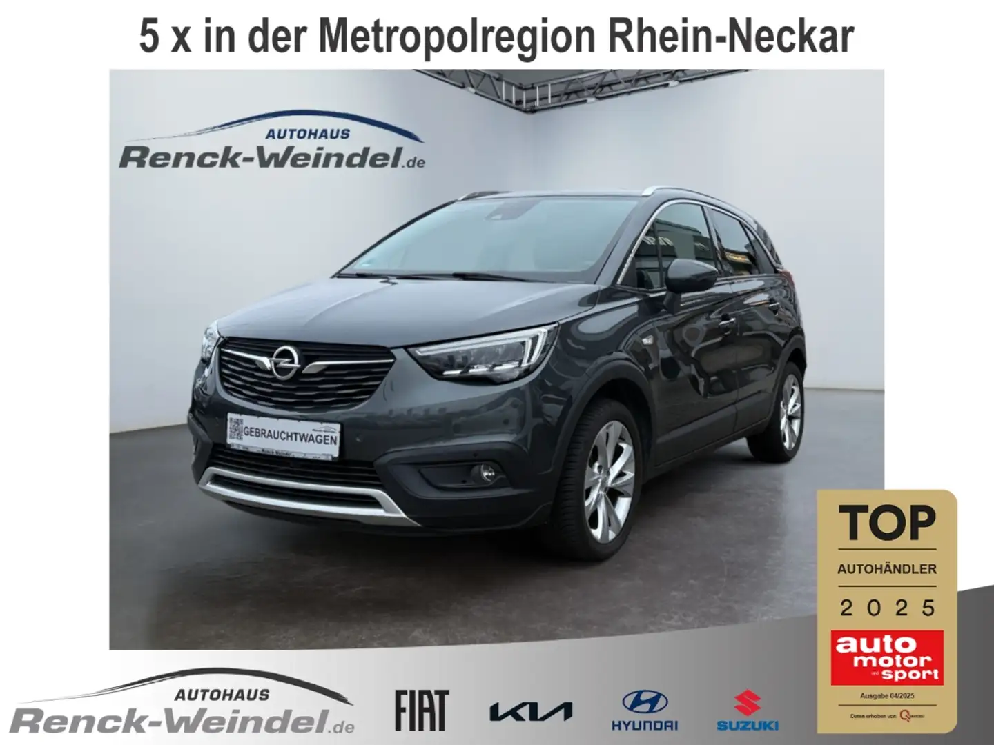 Opel Crossland INNOVATION 1.2 Turbo Navi LED Apple CarPlay Androi Grau - 1