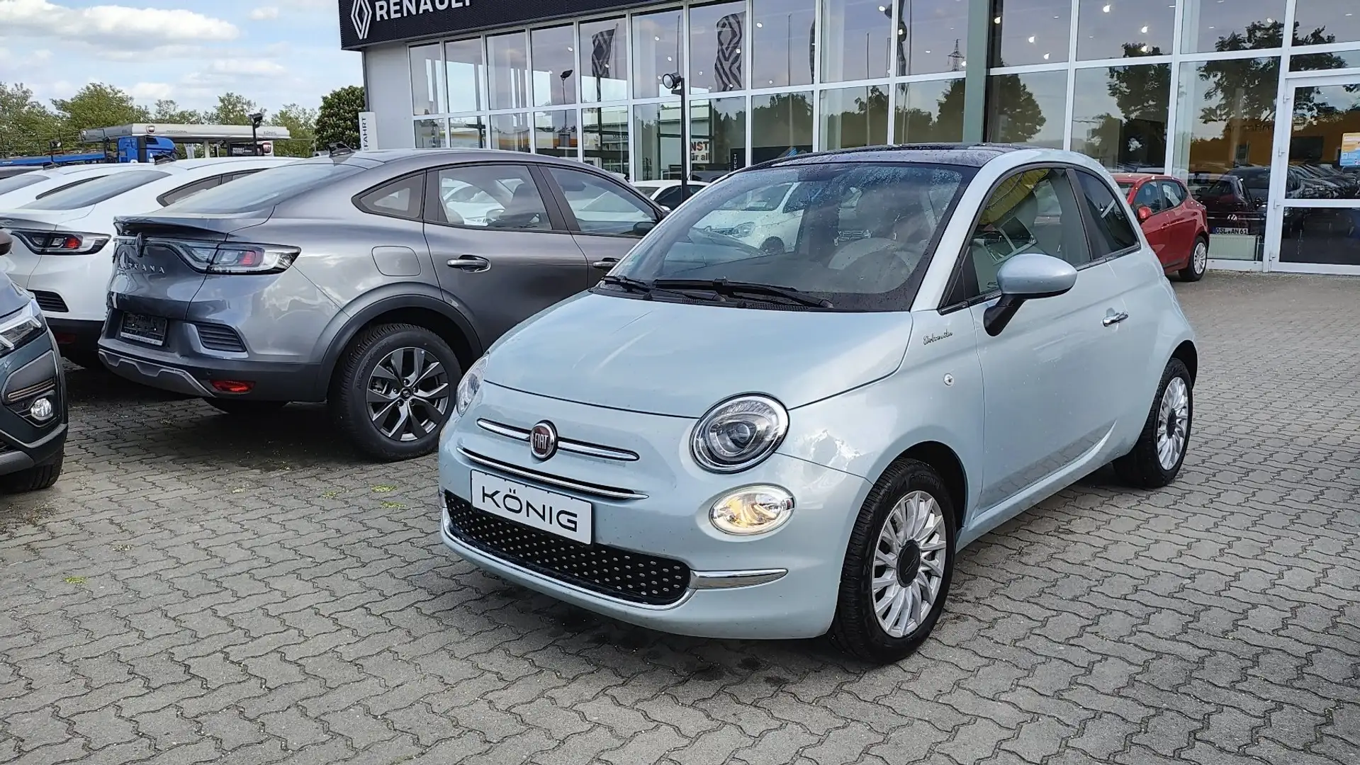 Fiat 500 Dolcevita Glasdach Klimaatm, Navi, Teilleder Grün - 1