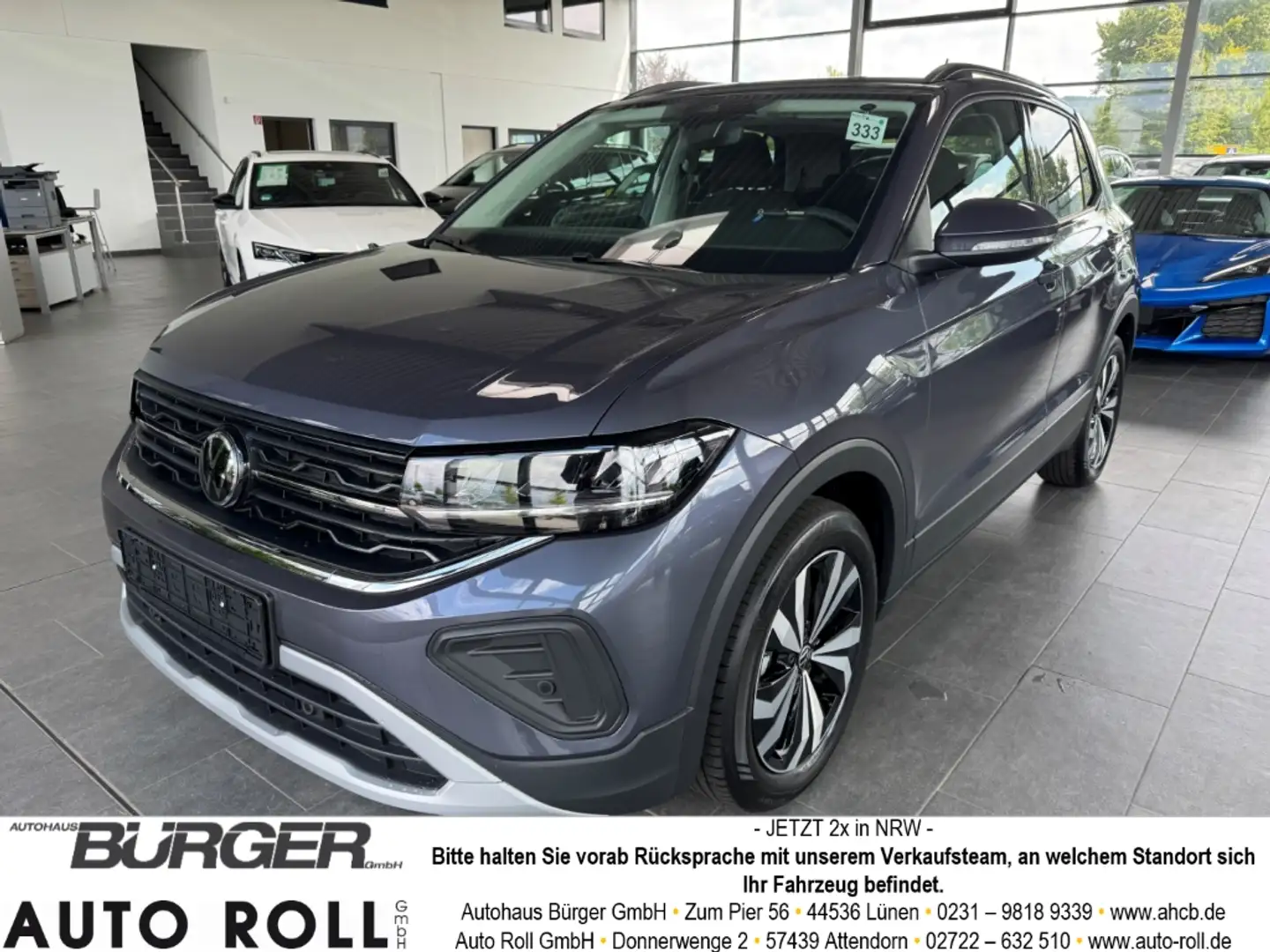 Volkswagen T-Cross 1.0 TSI Prime ACC LED Kamera SitzHZG APP Connect P Grau - 1