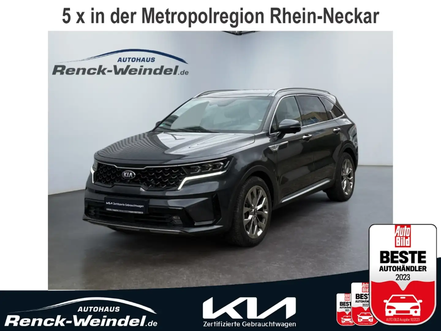 Kia Sorento Platinum 2.2D AWD Pano AHK Bose Navi Apple CarPlay Grigio - 1