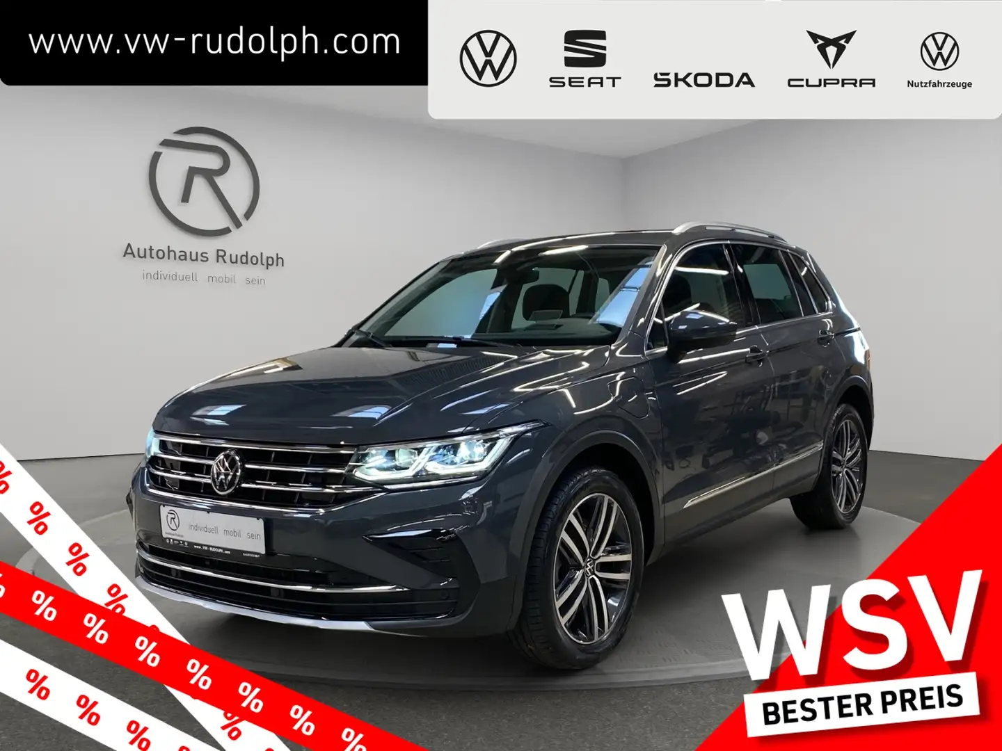 Volkswagen Tiguan 1.4 eHybrid DSG Elegance / Navi Grau - 1