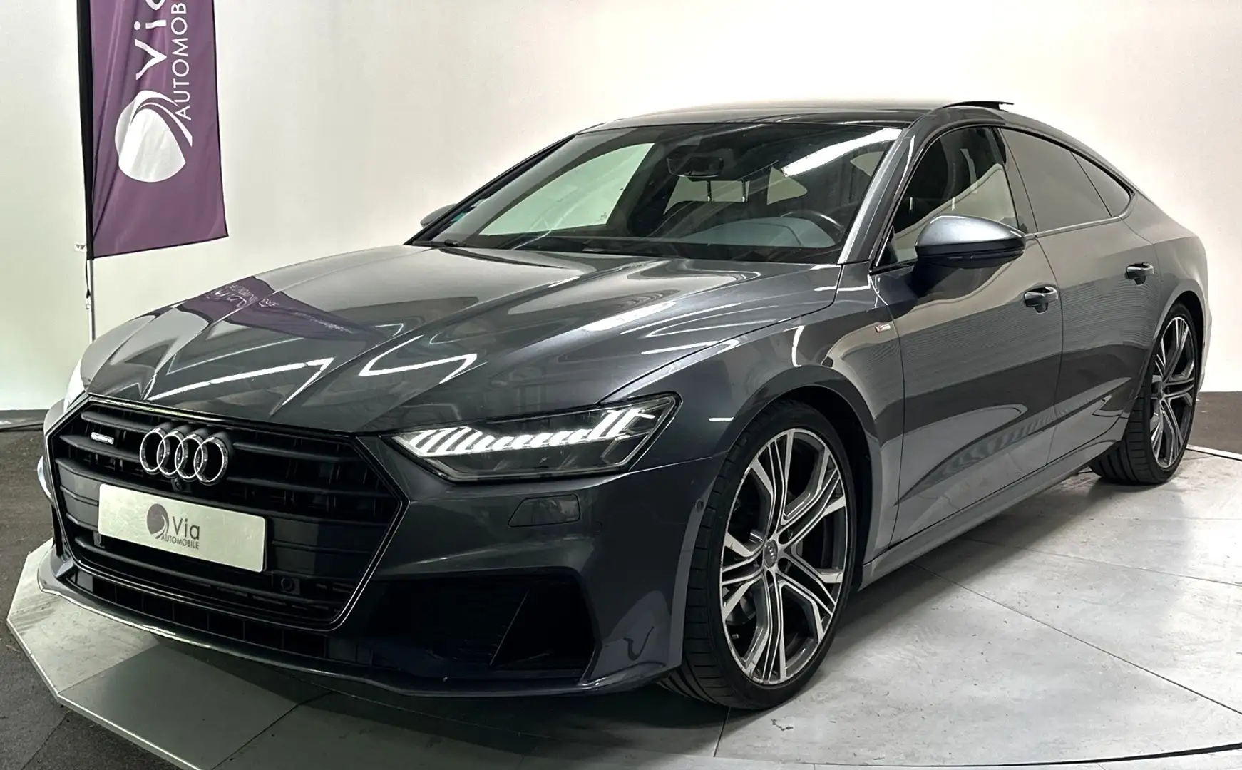 Audi A7 45 TDI 231 Tiptronic 8 Quattro S line / 1 ère Main Gris - 1
