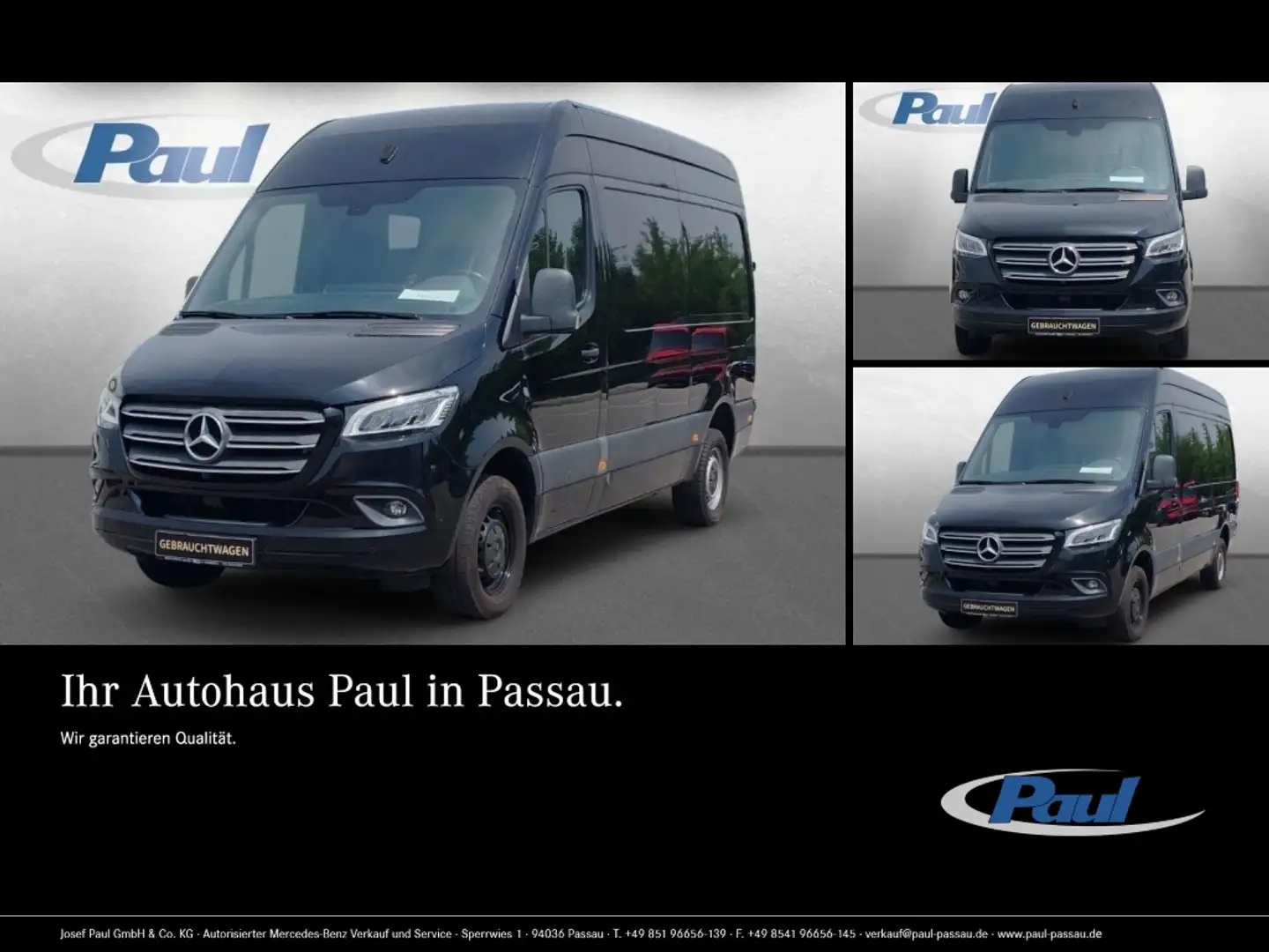 Mercedes-Benz Sprinter 316 CDI KA LED+Distr+AHK3,5+7G+Sthzg Schwarz - 1