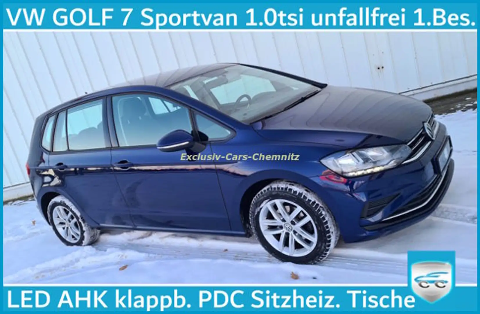 Volkswagen Golf Sportsvan VII AHK Sitzh. PDC ALU 1 Besitzer Comfortline Blau - 1