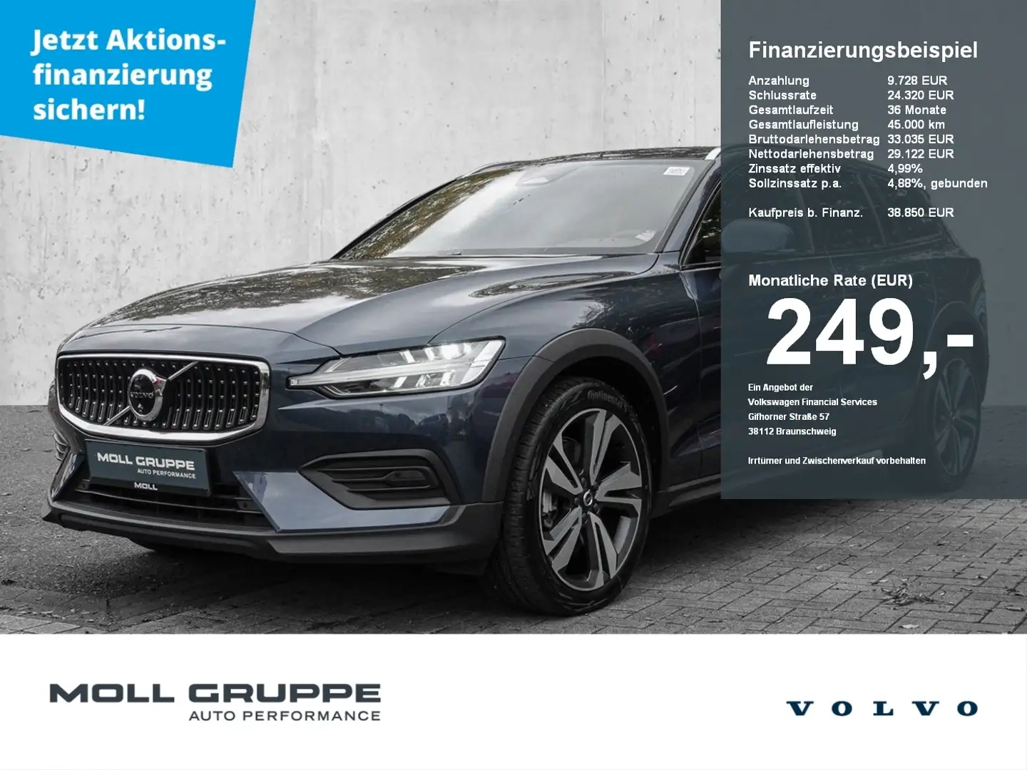 Volvo V60 V 60 Cross Country B4 AWD Plus Pano LED Harman/Kar Blau - 1