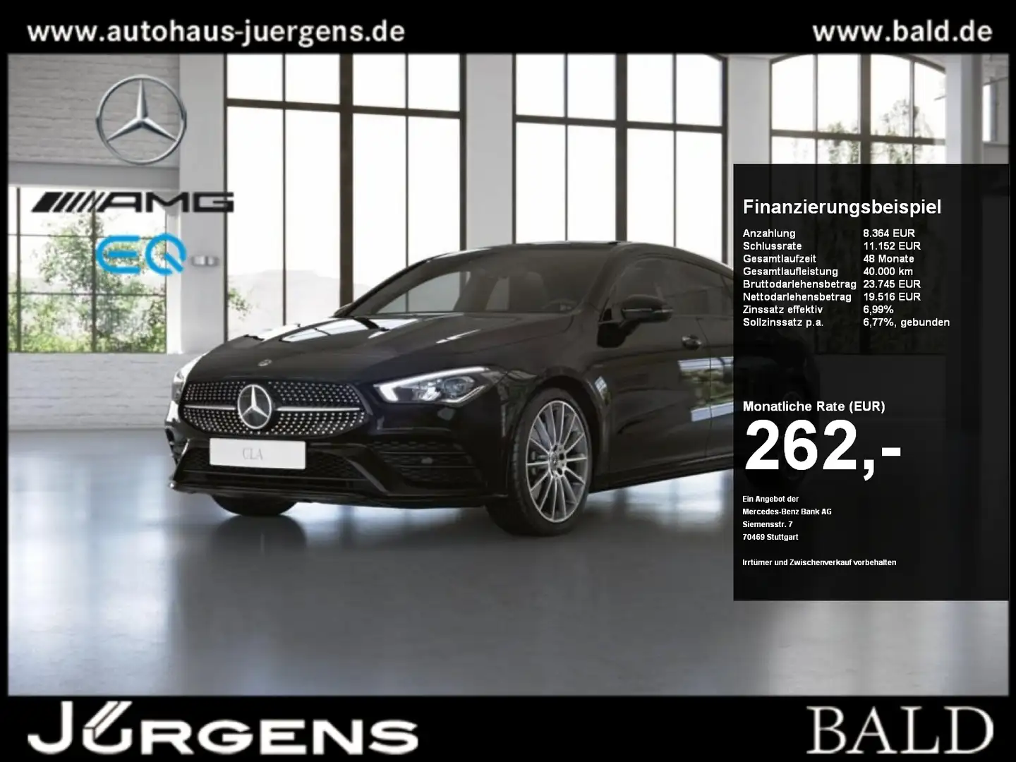 Mercedes-Benz CLA 250 e SB AMG-Sport/LED/Pano/Burm/Night/Totw Siyah - 1