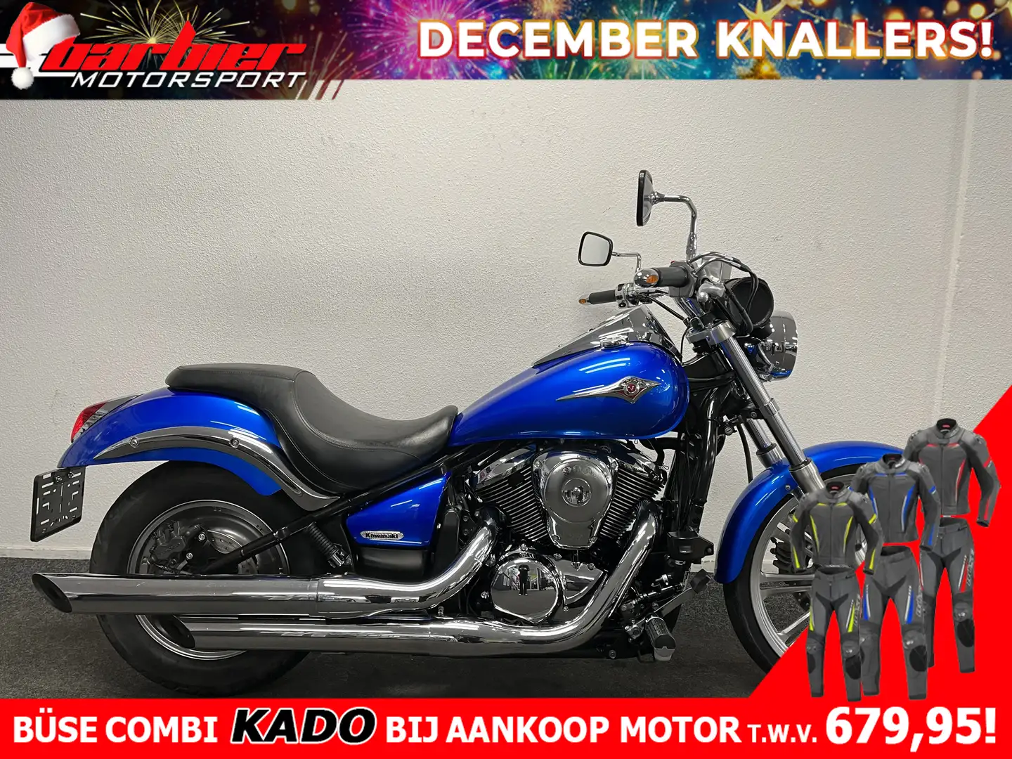 Kawasaki VN 900 CUSTOM Blauw - 1
