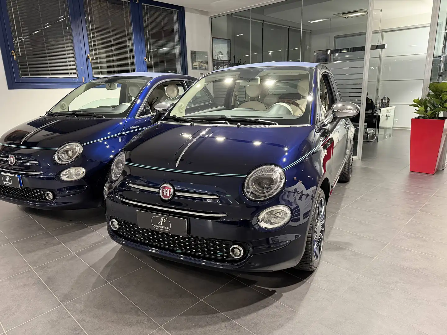 Fiat 500C 500C 1.2 Riva 69cv-Neopatentati-Navigatore- Blau - 1