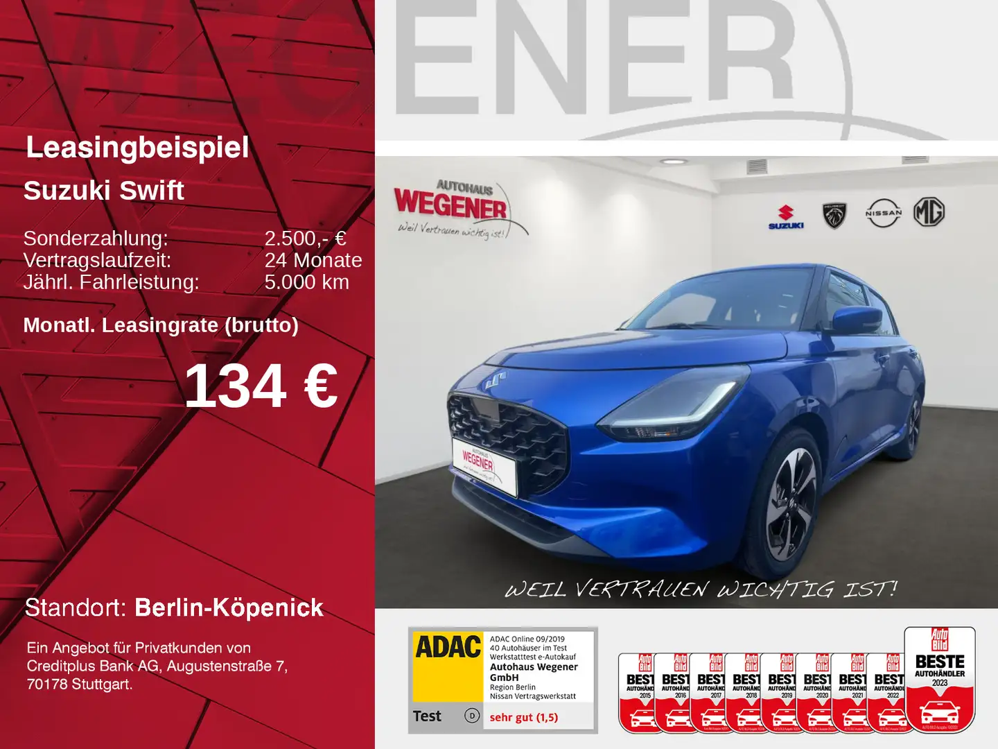 Suzuki Swift SWIFT COMFORT+ CVT HYBRID Blau - 1