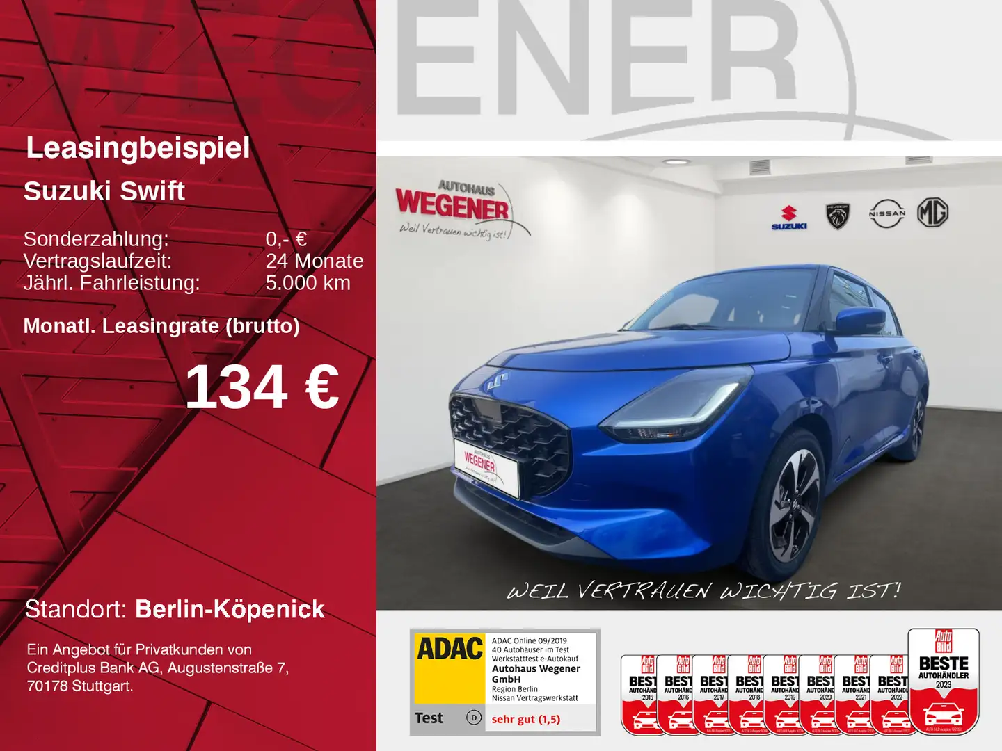 Suzuki Swift SWIFT COMFORT+ CVT HYBRID Blauw - 1