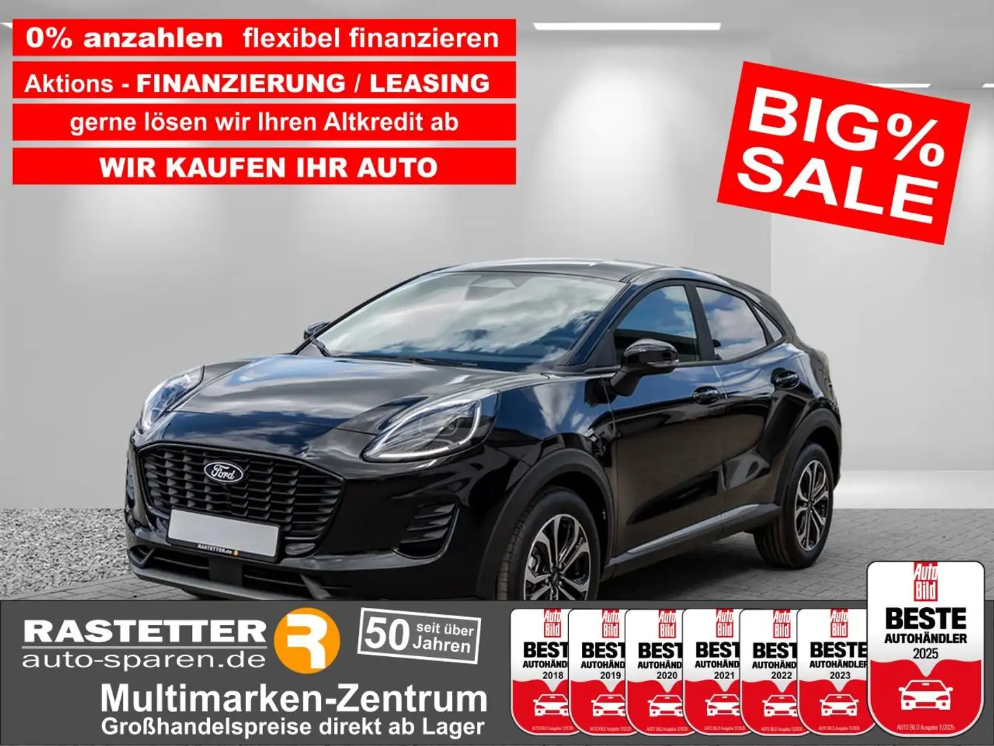 Ford Puma Hybrid Titanium 5Jahre+Navi+Kamera+ParkPilot+Klima Schwarz - 1