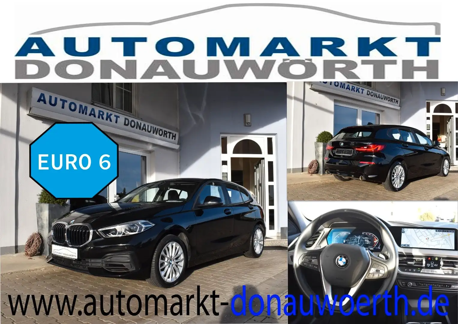 BMW 120 i Aut. Advantage Navi HiFi Klimaaut. Sitzhzg Noir - 1