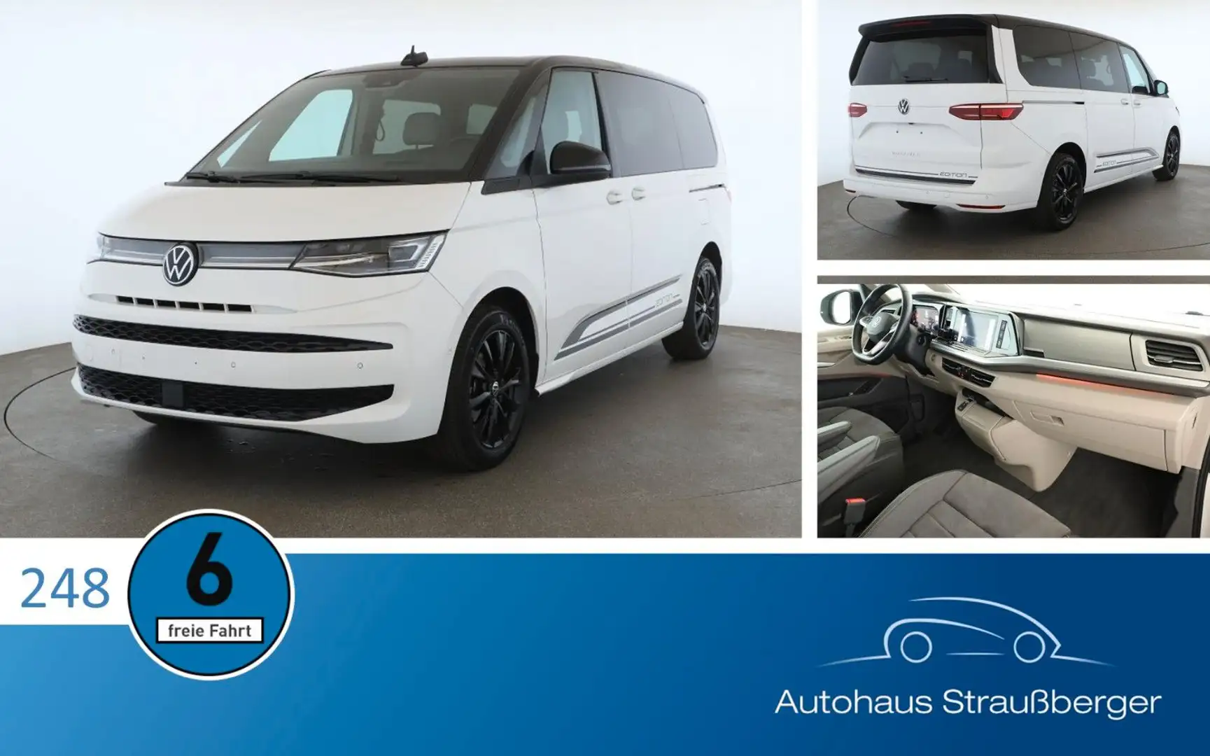 Volkswagen T7 Multivan LR Edition AHK ACC HuD 3-Z QI Pano. Weiß - 1