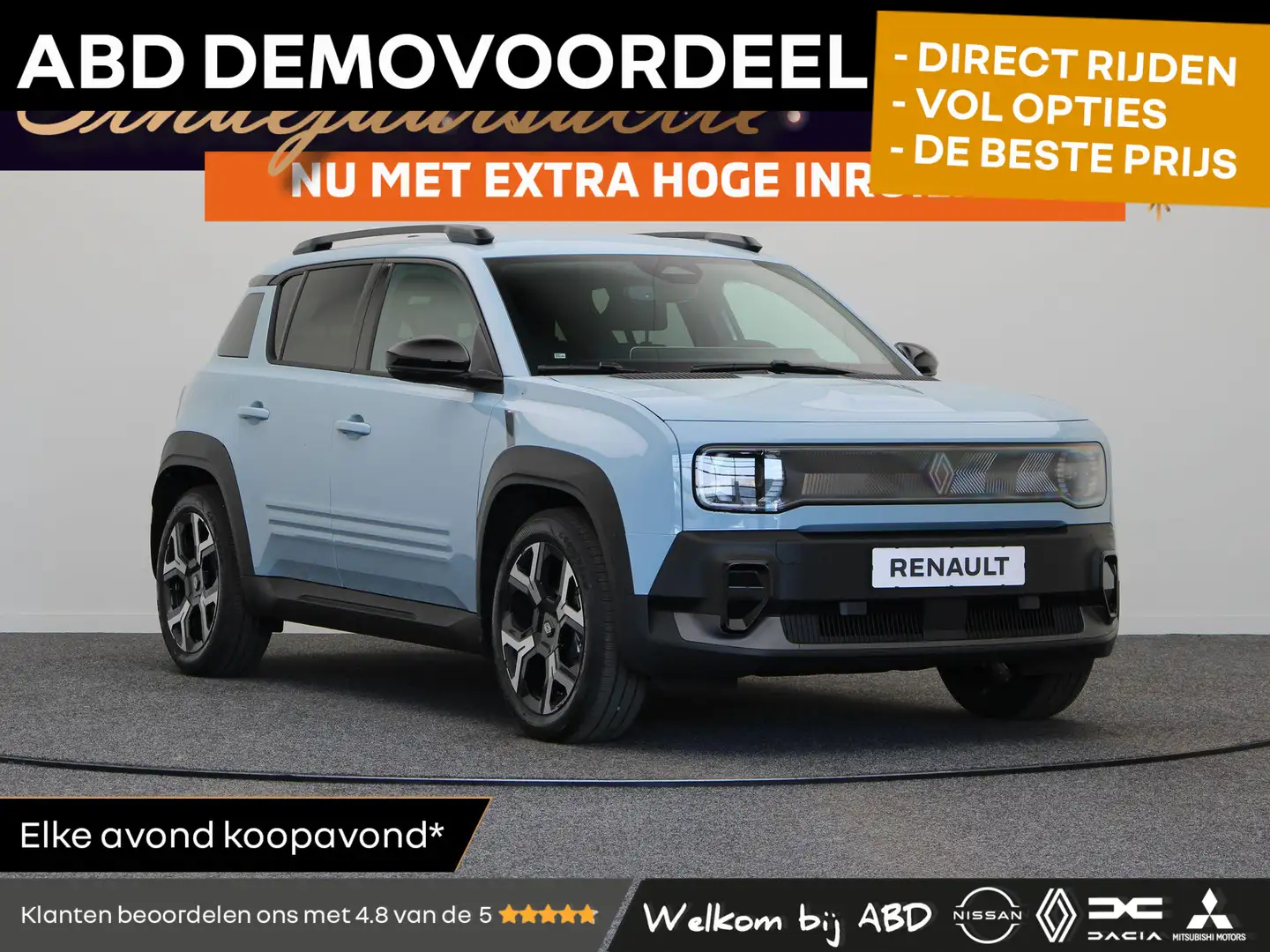Renault R 4 comfort range techno 52 kWh | Stoel- en stuurwielv Blauw - 1