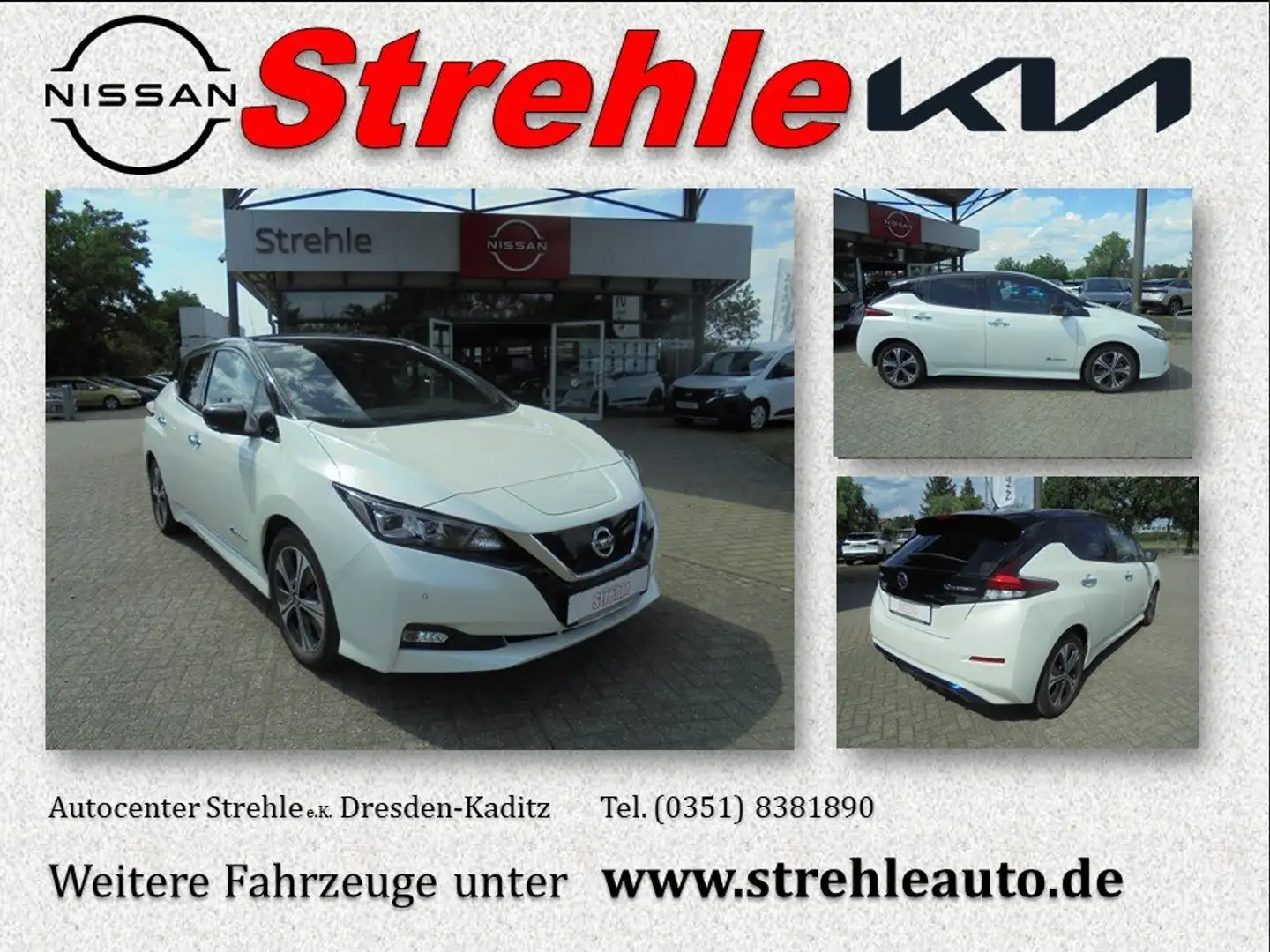 Nissan Leaf 40kWh Tekna 360° Kamera, LED Paket, Winterpaket Weiß - 1