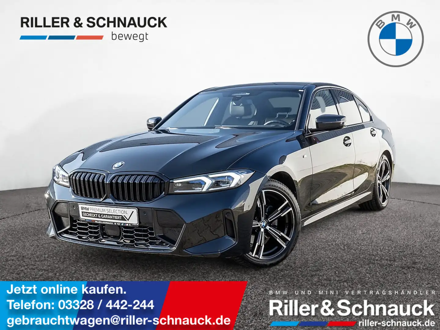 BMW 320 d xDrive M Sport KEIN MIETER+HUD+ACC+KAM Schwarz - 1