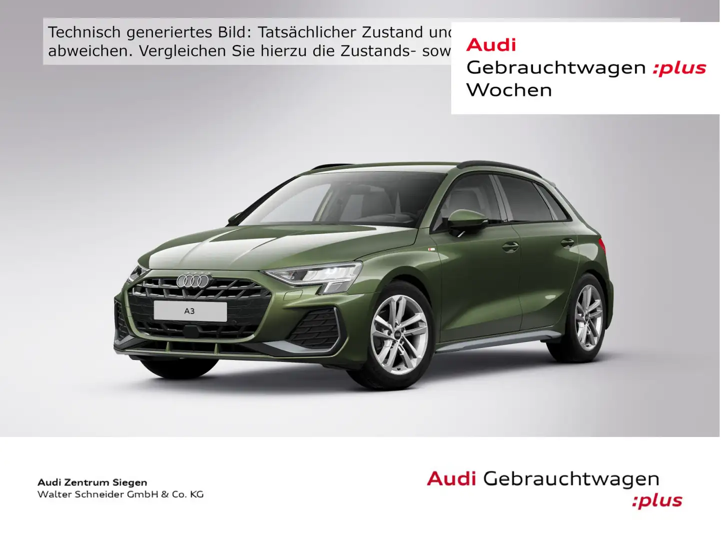 Audi A3 30 TFSI S line LED Navi VC RFK Grün - 1