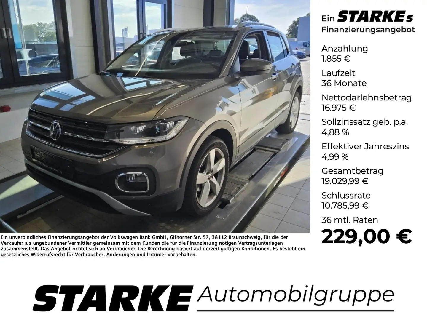Volkswagen T-Cross 1.0 TSI OPF Style Grau - 1