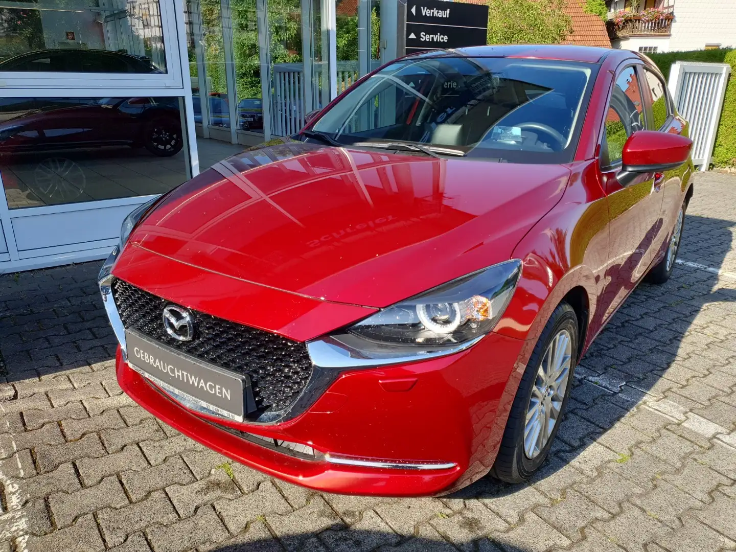 Mazda 2 Sports-Line Techn.-P. Navi 1.Hand Garantie Rojo - 2