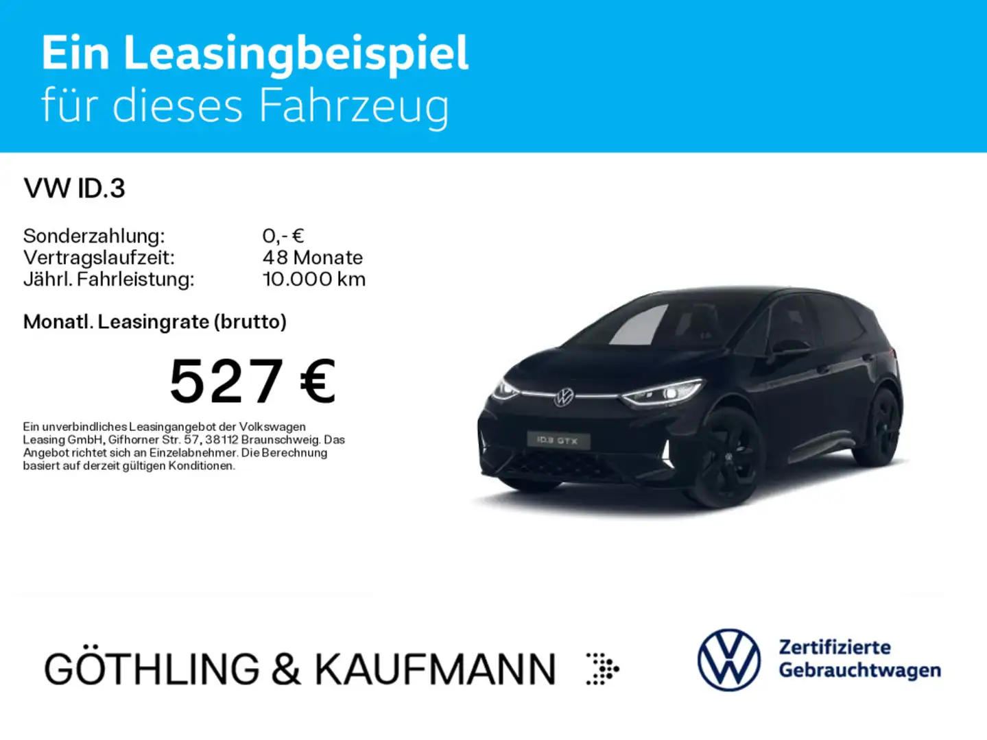 Volkswagen ID.3 GTX*WP*PANO*H&K*AR-HUD*20Zoll*IQ-Light*Ambi Schwarz - 2