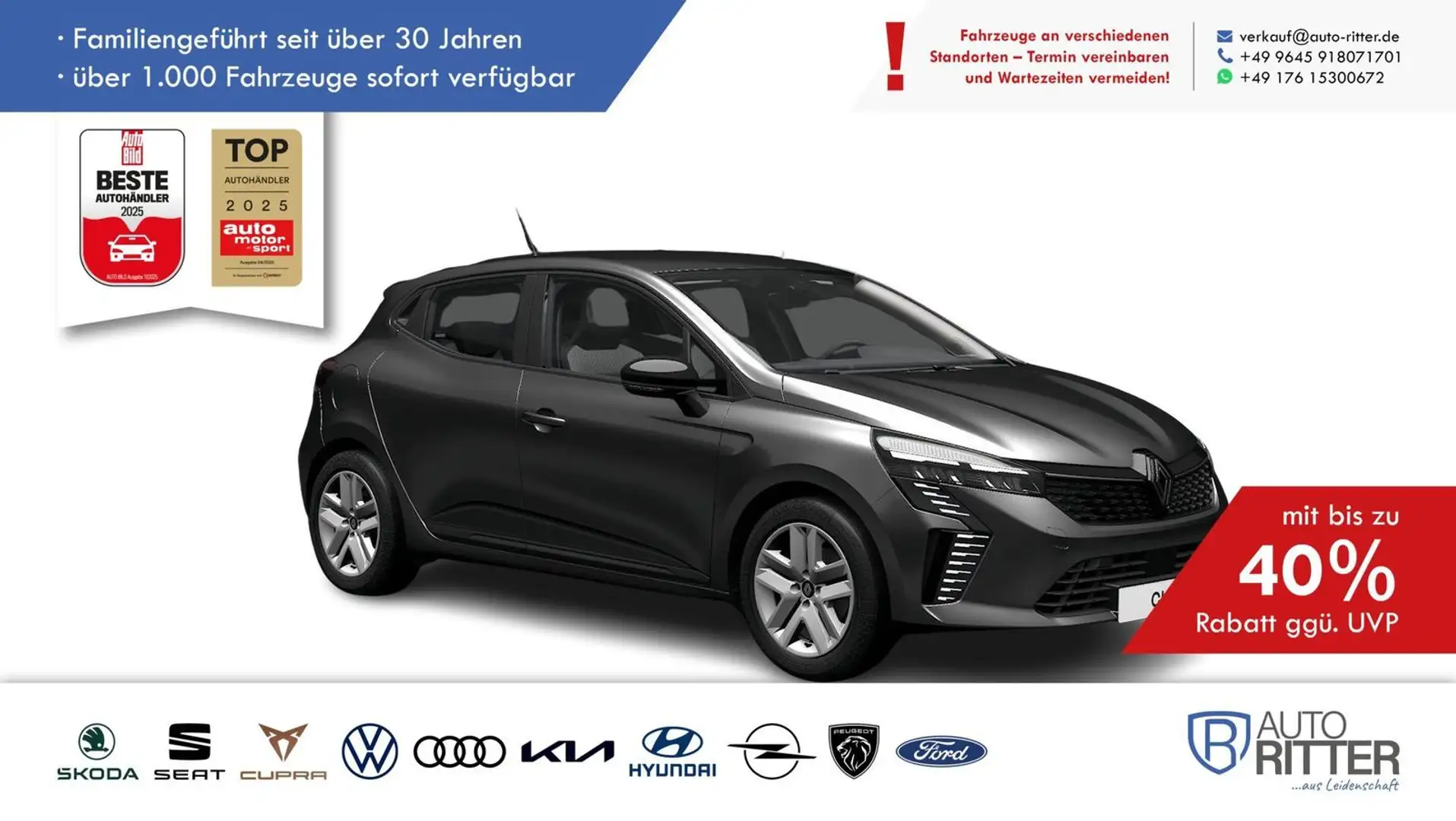 Renault Clio Evolution RFK|LED|Carplay|Klima|PDC|SHZ Grau - 1