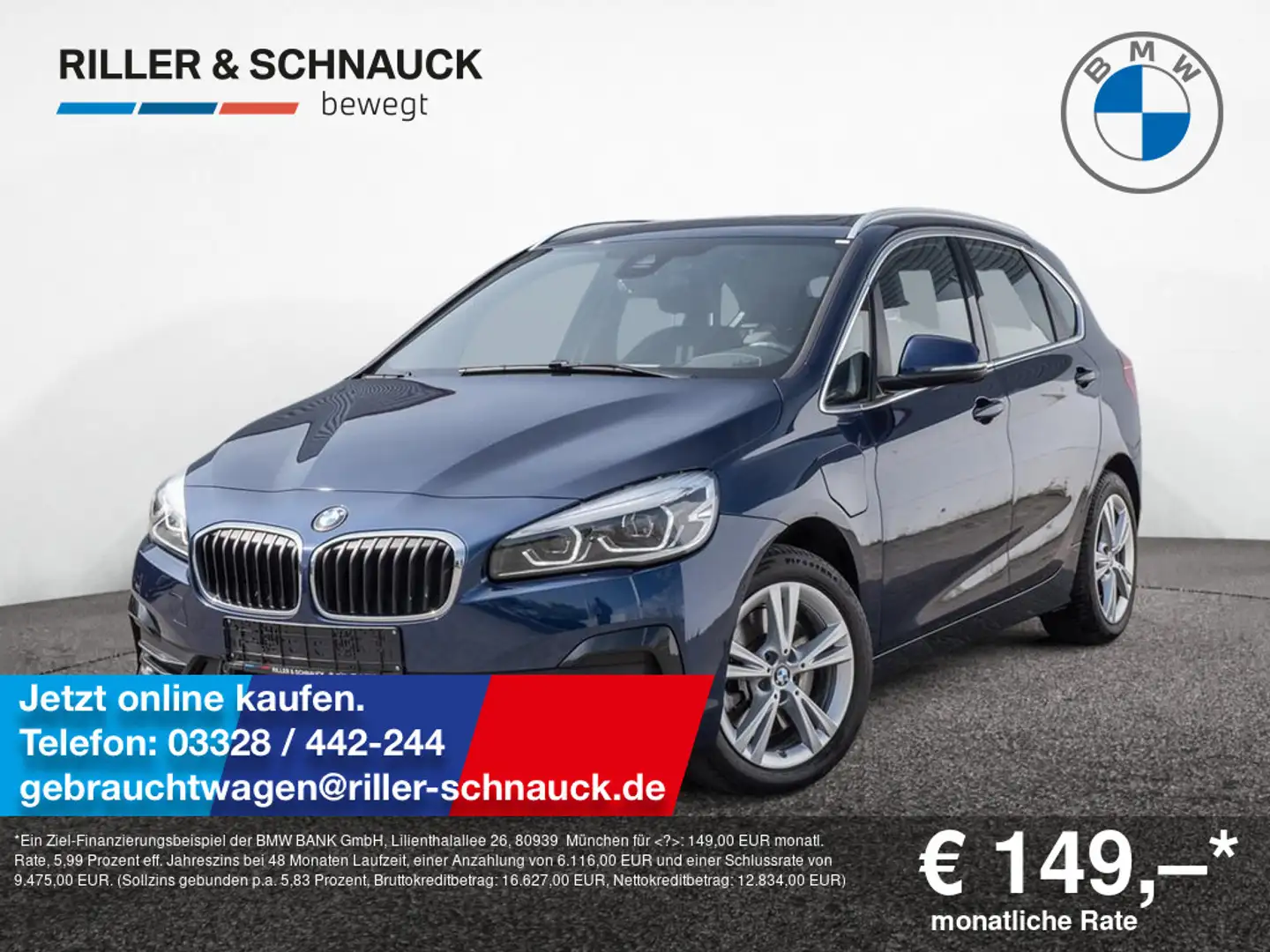 BMW 225 xe Active Tourer PANO+NAVI+KAMERA+KEYLESS+ Azul - 1