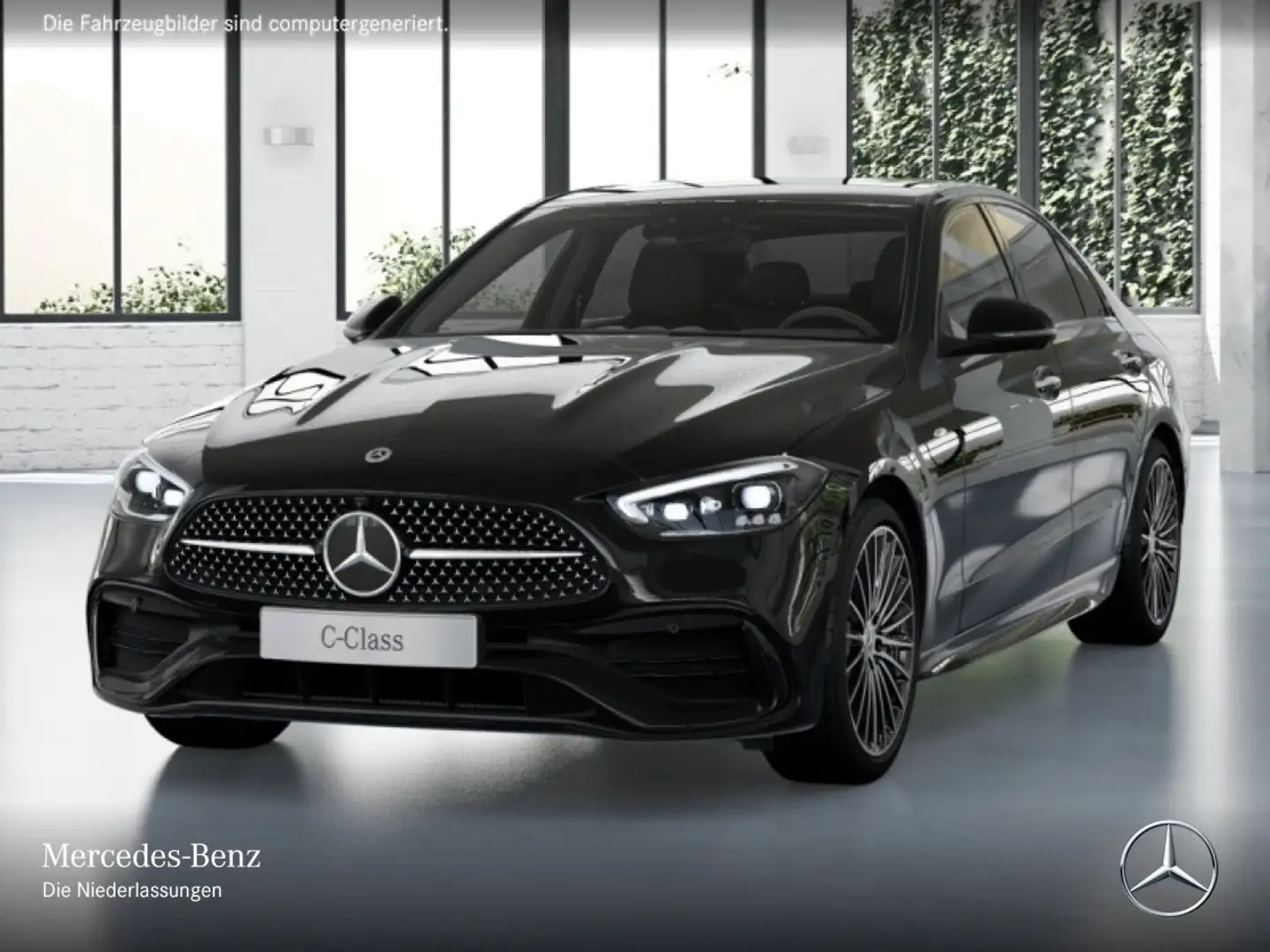 Mercedes-Benz C 400 e 4M AMG+NIGHT+BURMESTER+SITZKLIMA+KEYLESS Schwarz - 2