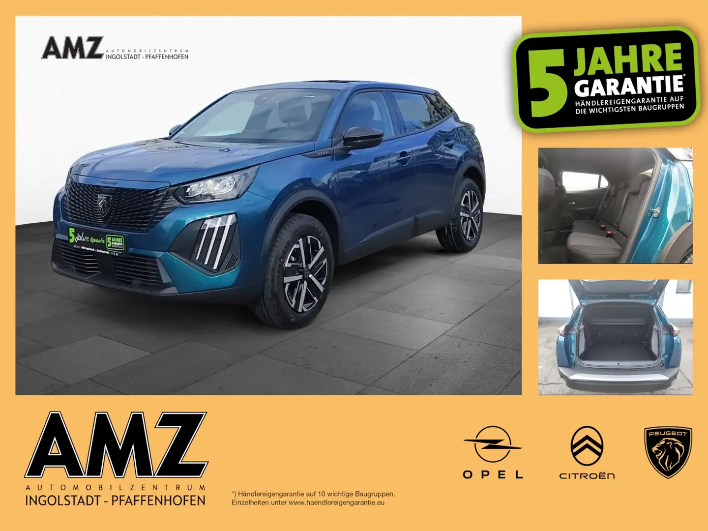 Peugeot 2008 Style 101PS Schalter Klimaauto. PDC SitzH. Blau - 1