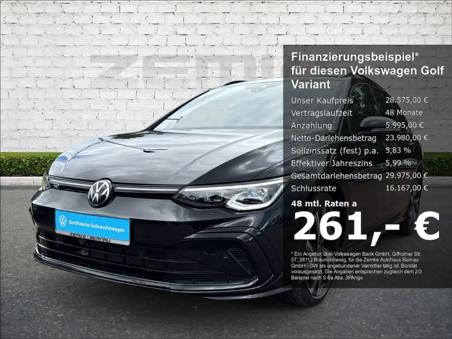 Volkswagen Golf Variant VIII 1.5 eTSI DSG R-Line Sportpaket AHK-klappbar N Nero - 1